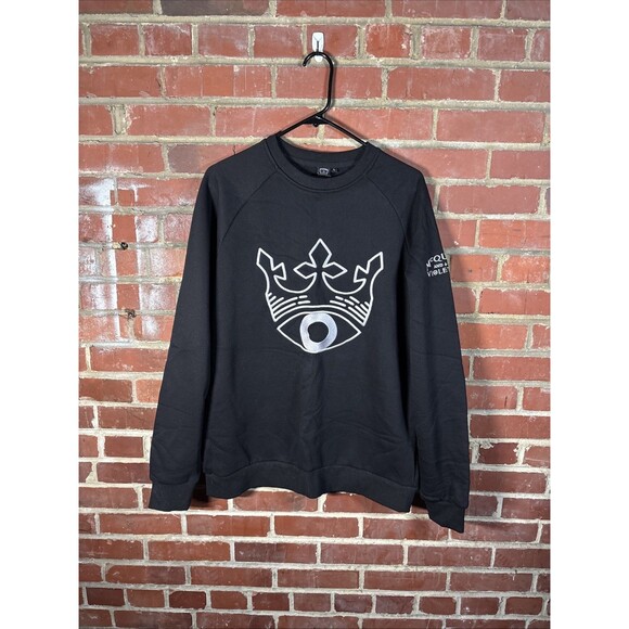 Mcqueen And The Violet Fog Sweatshirt Black Embroidered Wiz Khalifa Adult Large - Picture 1 of 7